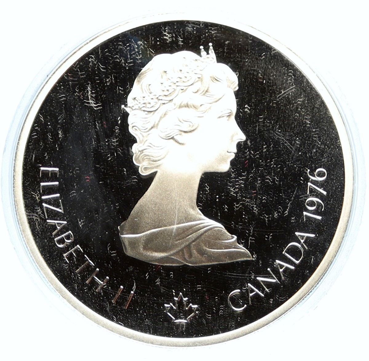 1976 CANADA Elizabeth II Olympics Montreal HOCKEY Proof 1976 CANADA Elizabeth II Olympics Montreal HOCKEY Proof