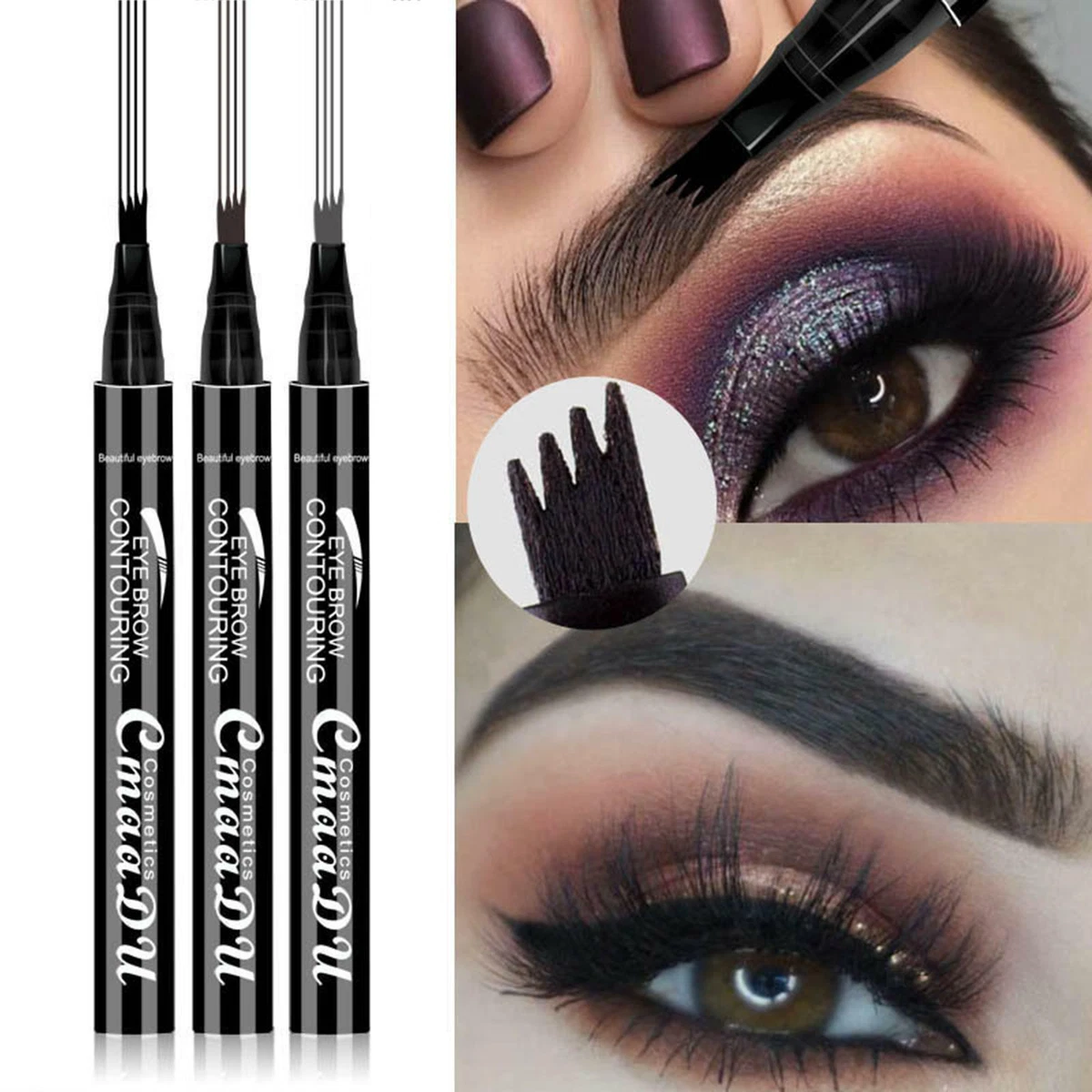 4 Points Eyebrow Pen Waterproof Natural Make up Tint Applicator