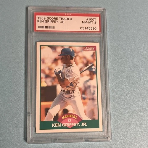 1989 SCORE Rookie & Traded Ken Griffey Jr #100T Rookie PSA 8 Seattle Mariners