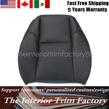 For 2007-2014 Cadillac Escalade Leather Seat Cover Black Driver Top Lean Back US