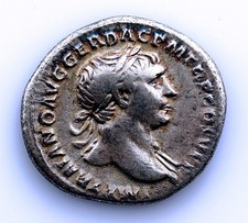 Sc. Roma-Trajano. Denar 107 Dc Roma. MBC VF Silver 3.2 G