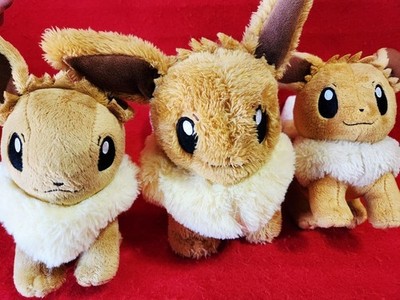 Pokemon Eevee Plush Toy Set of 3 Pokemon Center San-Ei Trading Collectible