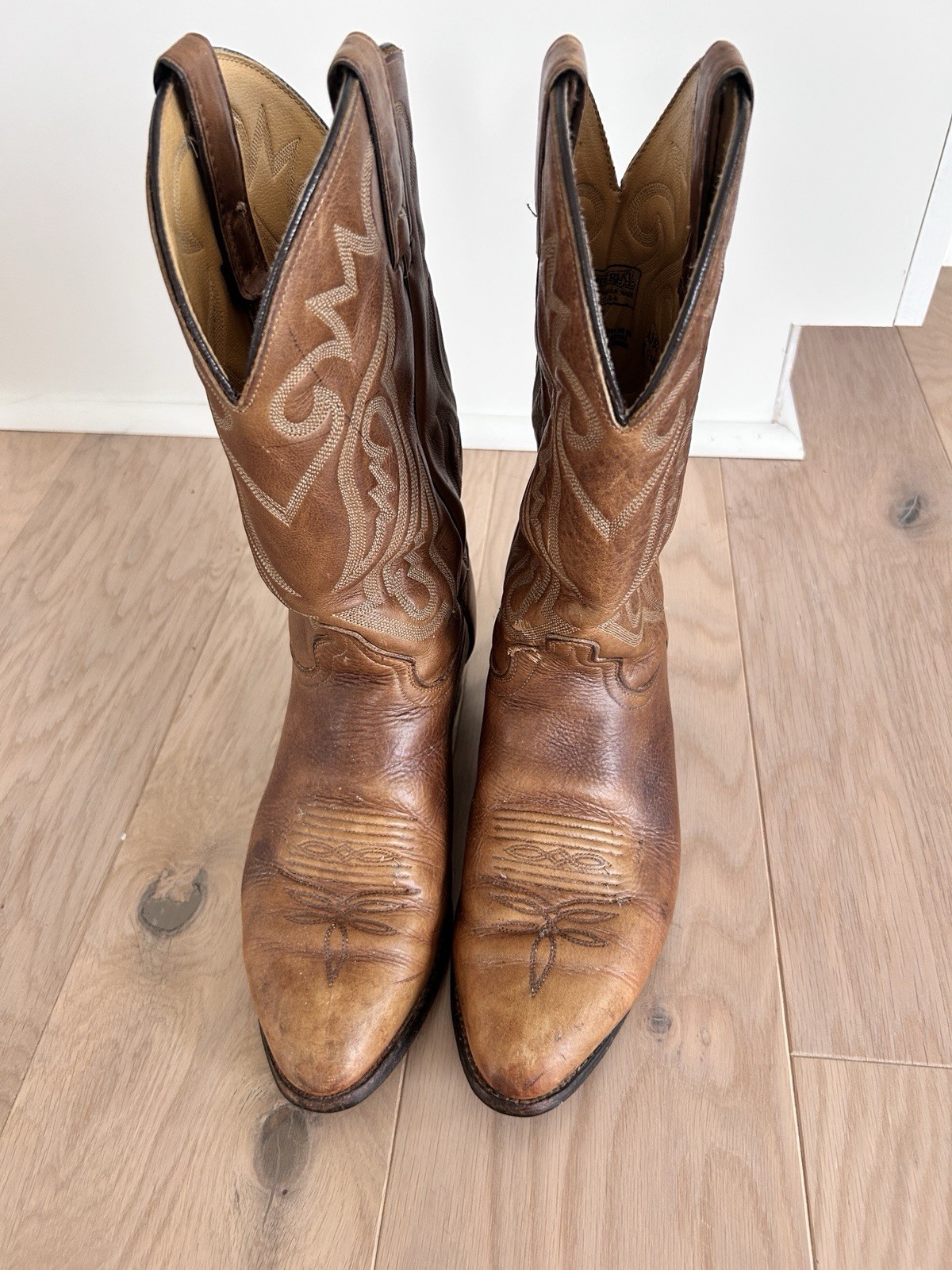 Vintage Nocona USA Western Cowboy Boots 7.5D Leat… - image 3