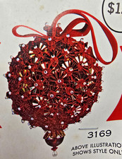 Walco PINPOINT PRETTY Royal Blue/Green Vtg Sequin Bead Christmas Ornament KIT