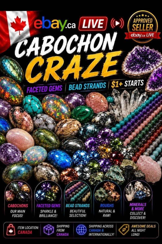 CABOCHON CRAZE • FACETED GEMS • BEAD STRANDS • $1+ STARTS