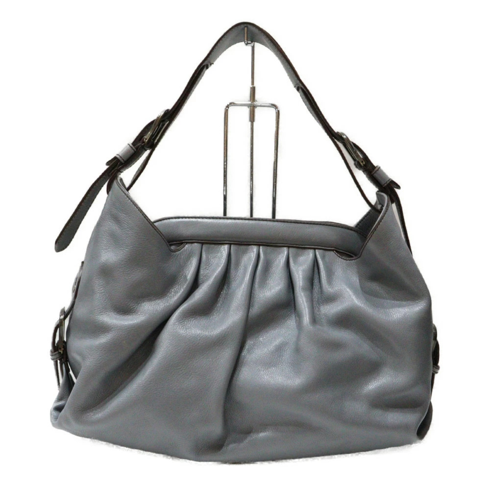 With Cloth Bag Fendi Bolsa Doctor One Shoulder 8Br579 Leather Blue Ladies Class