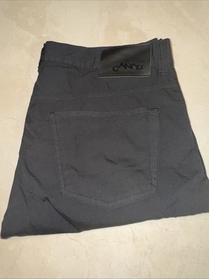 CANALI MENS BLACK EDITION COTTON BLEND SLIM-FIT 5-POCKET PANTS SIZE 34/32 $350