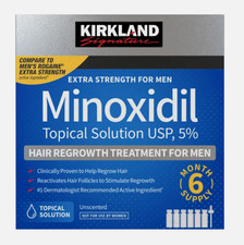 Kirkland Signature Minoxidil 5 Men Hair Regrowth Solution 6 Month Bottles-11/26