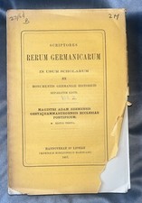 Scriptores Rerum Germanicarum .. Adam of Bremen. 1917 Uncut Original. Vikings