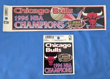 Vintage 1996 Chicago Bulls NBA Champions Bumper Sticker and Static Cling Decal