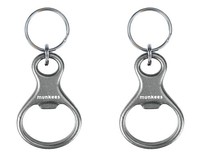 Munkees SchlüSselanhäNger Achter Mit FlaschenöFfner Silber 2Er-Pack