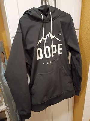DOPE Yeti Snowboard  Riding Hoodie/ Jacket - Black + White - Men's Medium 