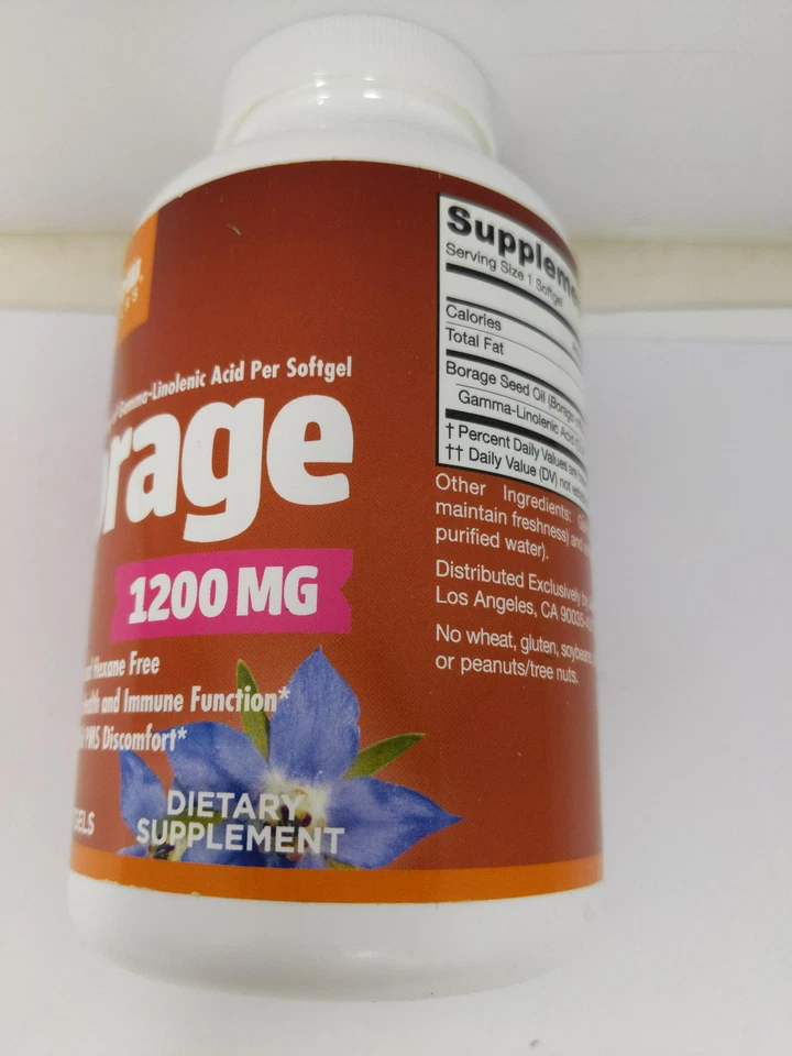 Jarrow Formulas Borrage 1200 mg - 120 cápsulas gelatinosas 02/25 - Imagem 2 de 4