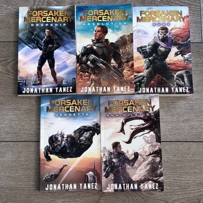 Forsaken Mercenary Series by Jonathan Yanez Books 1-5 Sci-Fi Paperbacks