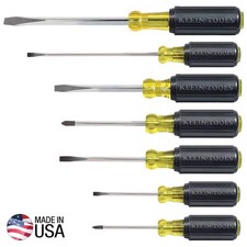 Screwdriver Set,Slotted and Phillips w/Non-Slip Cushion-Grip Handles and Tip-Ide