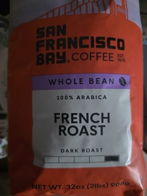 San Francisco Bay Coffee  Dark Roast Whole Bean Coffee  French Roast 2 lb bag