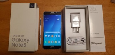 Samsung Galaxy Note 5 - 4G LTE - 32GB  Black Network Unlocked USA & Worldwide!
