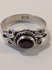 Ruby Sterling Silver Ring Size 6