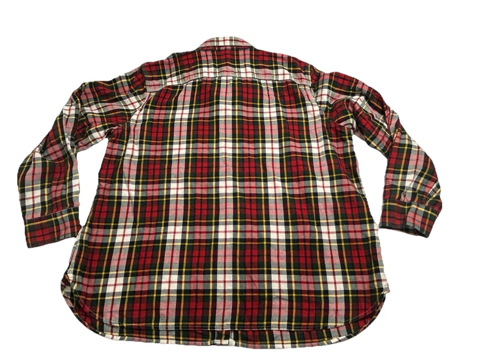 Ralph Lauren LRL Lauren Jeans Co Camisa de Franela para Mujer 2X Rojo Verde Algodón a Cuadros Foto 2 de 4