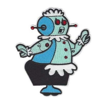 ROSEY THE ROBOT IRON ON PATCH 3.8'' Jetsons Rosie Classic Cartoon Embroidered NEW