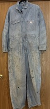 VTG Big Mac JC Penny Sanforized Coveralls Mens 42R Blue Herringbone Workwear