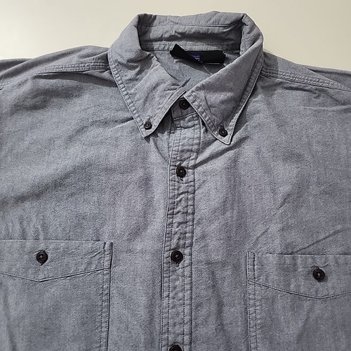 Vintage Hong Kong Patagonia Hemd Herren XL Bio Baumwolle Langarm Knopf (R2)