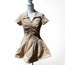 Forever-21 Women's Tan and Brown Dress