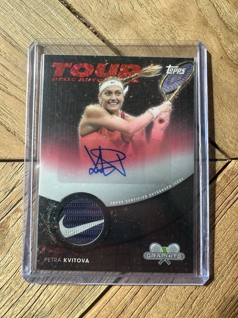 2026 Topps Graphite Tennis Tour Relics Petra Kvitova Red Crystalline Auto 1/1