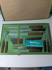 Vintage Hanford Forge 10 Piece Knife Set Stainless Steel Japan