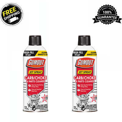 #ad Pack of 2 Gumout Carb And Choke Carburetor Cleaner 14 Oz. Engine Parts Spray $9.99