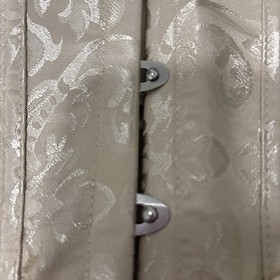 Womens Corset Waist Cincher Bustier Lace Up Lingerie Size M Beige/Tan Brocade