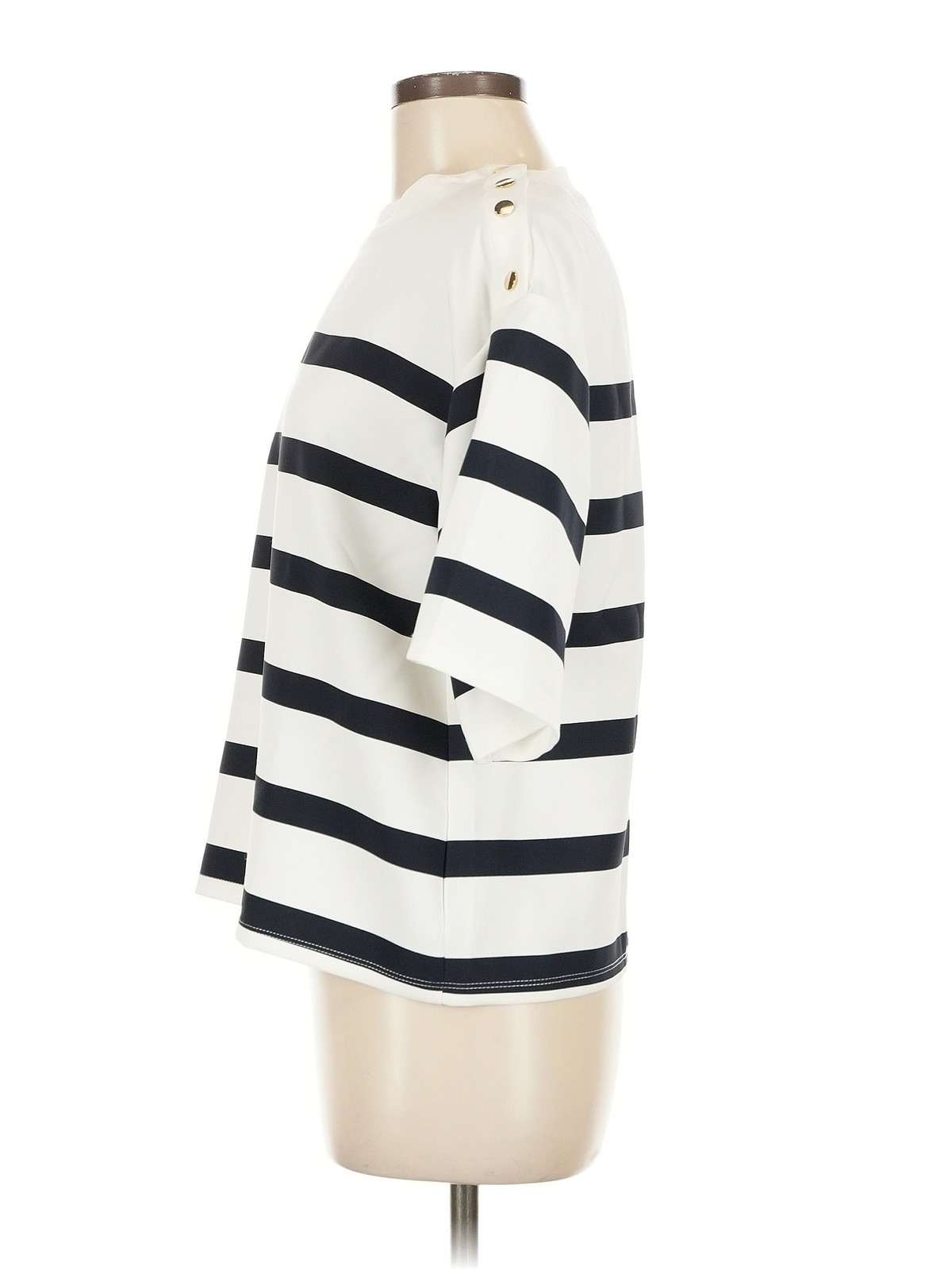 Zara Women White Short Sleeve Top M thumbnail 4