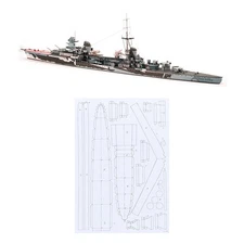 1/400 Scale Italy Muzio Attendolo Light Cruiser Paper Model Unassembled Kit