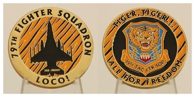 79th Fighter Squadron Tiger Freedom Challenge Coin  4#D