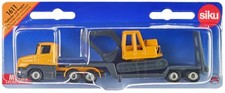 2023 Siku Yellow Diecast Truck with Low Loader Trailer  Excavator Model