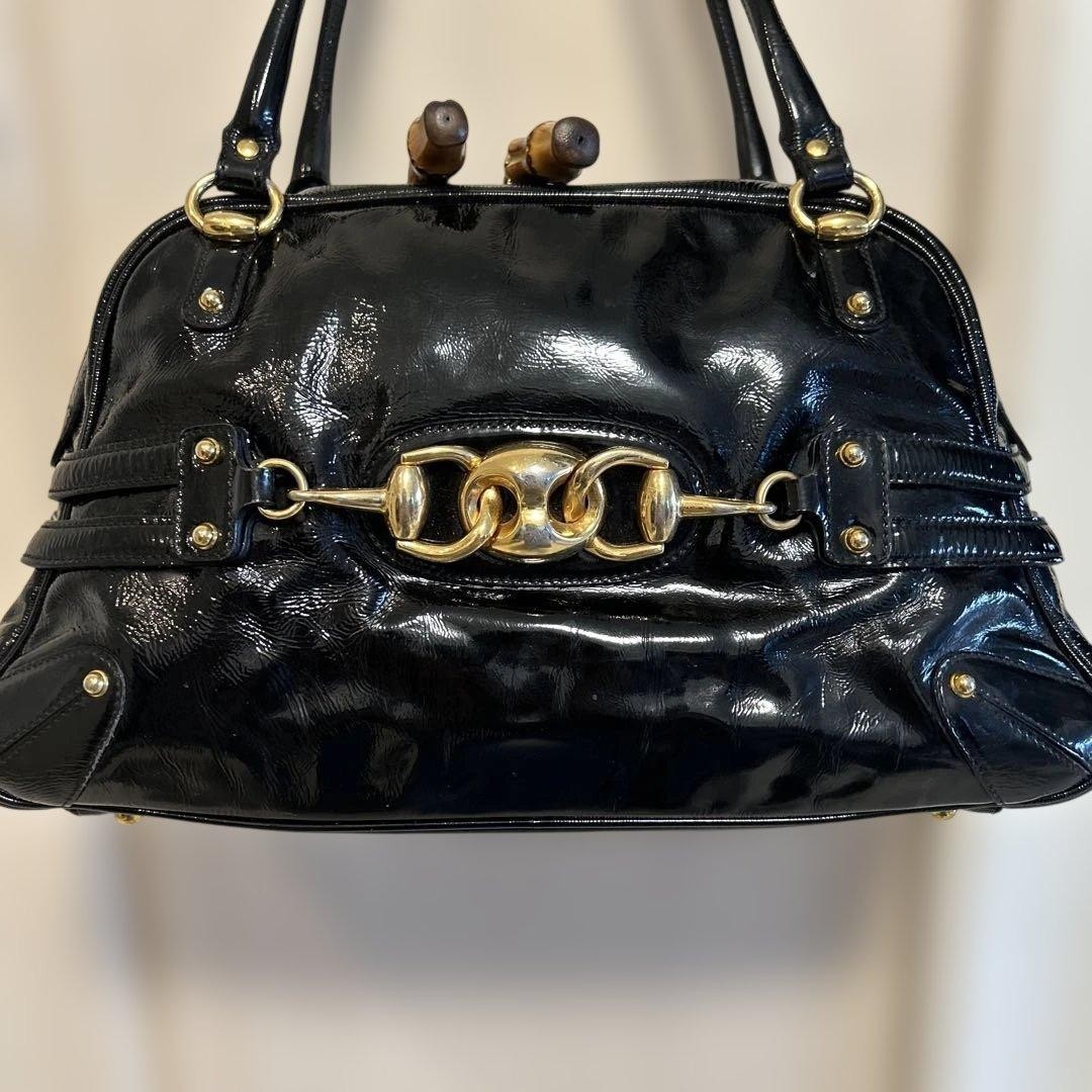 Minimal Horsebit Bamboo Leather Handbag Shoulder Bag Crossbody Bag Women - GUCCI thumbnail 6