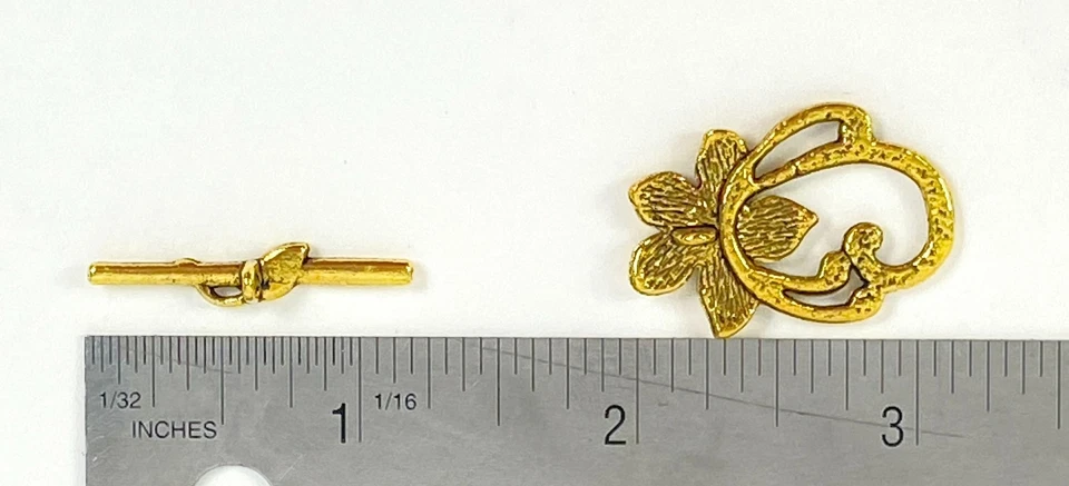 Antique Bronze Toggle Clasps Jewelry Making Supplies Vintage Style 70 Sets - Image 2 of 4