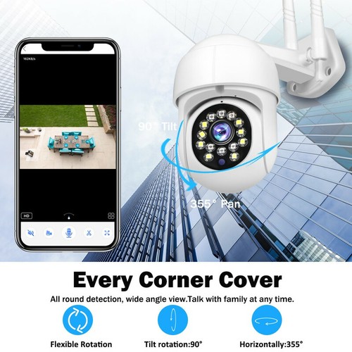 5MP IP WiFi 1080P Wireless PTZ CCTV Cam 4X Zoom Outdoor Smart Security Camera  - Imagen 5 de 11