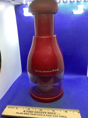 Kitchen Aid Black Manual Hand Food Chopper Push Down Salsa Onion ...