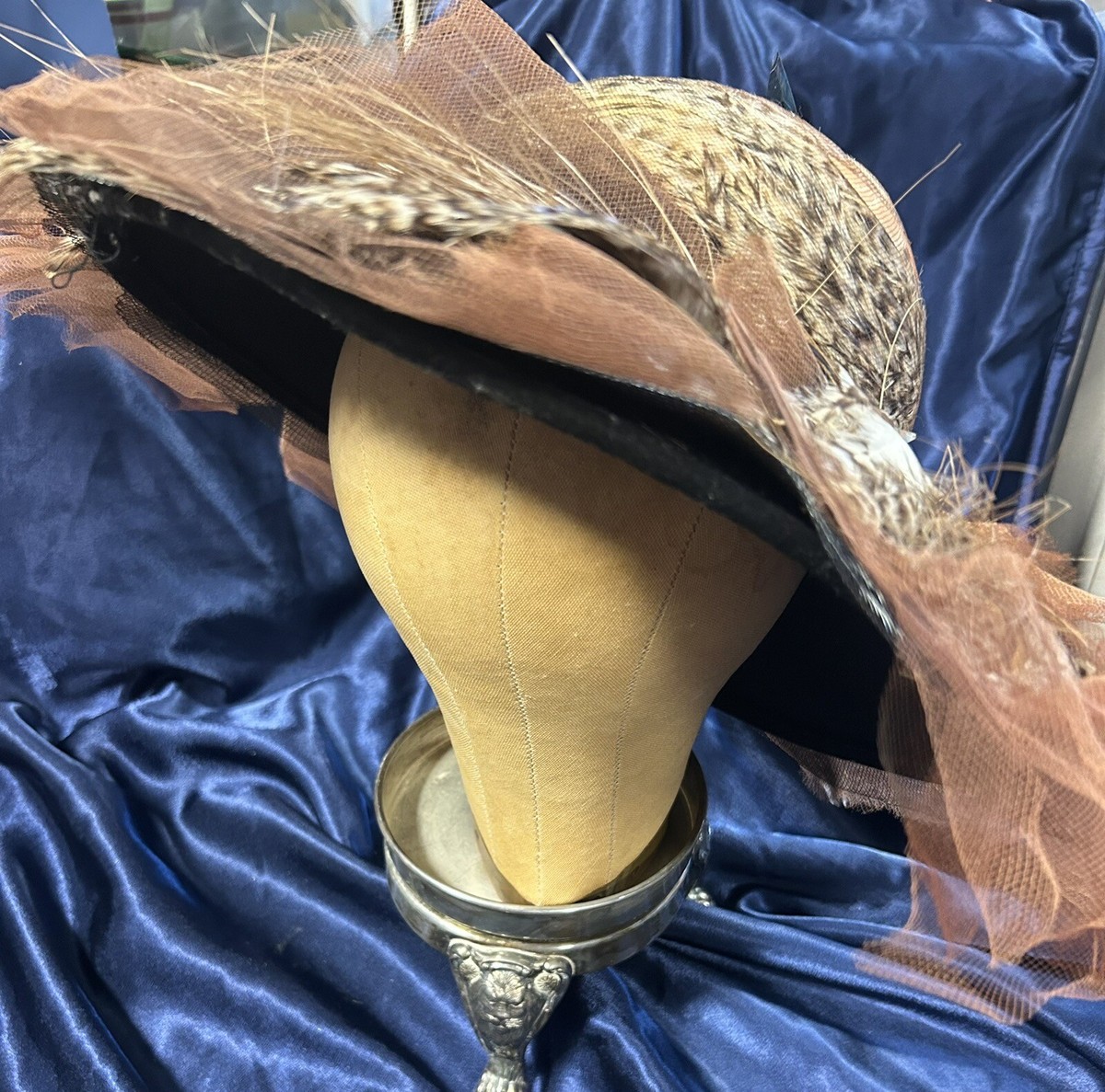 Vintage Don Anderson Bollman Hat Co Designer Don Anderson Bollman Co Feather Sequins Wool Hat  main image 3
