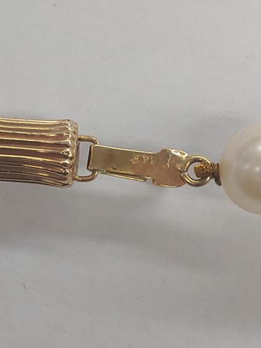 Vintage 18k Yellow Gold Amethyst, Pearl, Diamond & Ruby Necklace - Picture 8 of 8