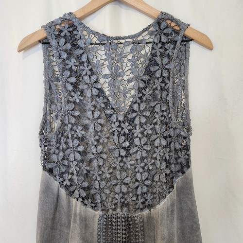Venus Womens Crochet Top Size M Blue Festival Fairy Witchy Grunge Whimsigoth - Picture 8 of 9