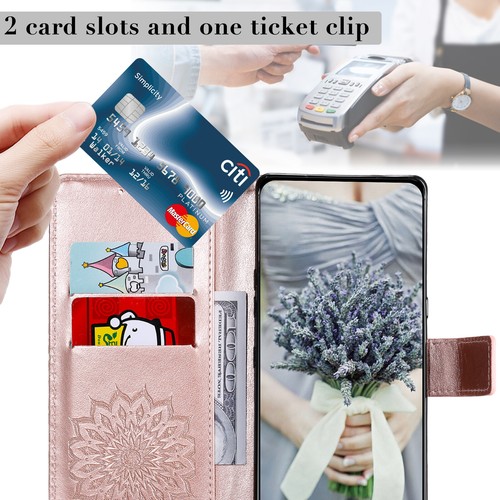 For Samsung S21 S20 S23 S22 S10 Luxury Pattern PU Leather Flip Wallet Case Cover - Picture 2 of 20