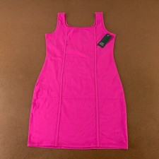 Wild Fable Women's Large Magenta Sleeveless Pullover Seamed Bodycon Dress NWT