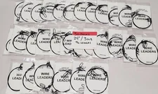 Black Wire Fishing Leaders - 24" 30lb AFW Surflon, Rosco Snaps 30pks Value Lot