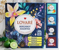 32X2G Lovare Bergamotte Sortiment Schwarze Tee Teebeutel 4 Verschiedene Sorten