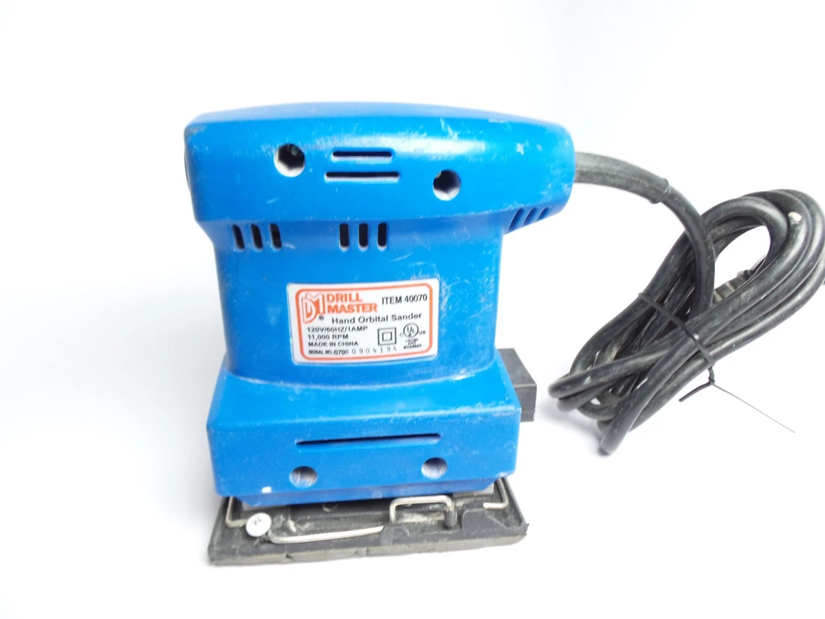 Drill Master Hand Orbital Sander 40070 Includes 1 1 4 Dust Chute