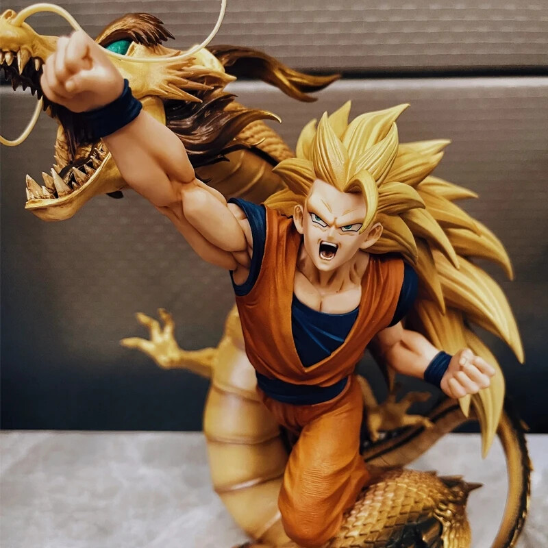 Dragon Ball Z Super Saiyan 3 Son Goku Dragon Fist Figure Statue DB