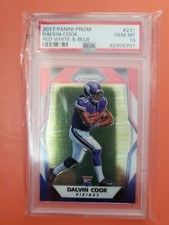2017 Panini Prizm Dalvin Cook Red White Blue Prizm #231 Rookie RC PSA 10 GEM MT