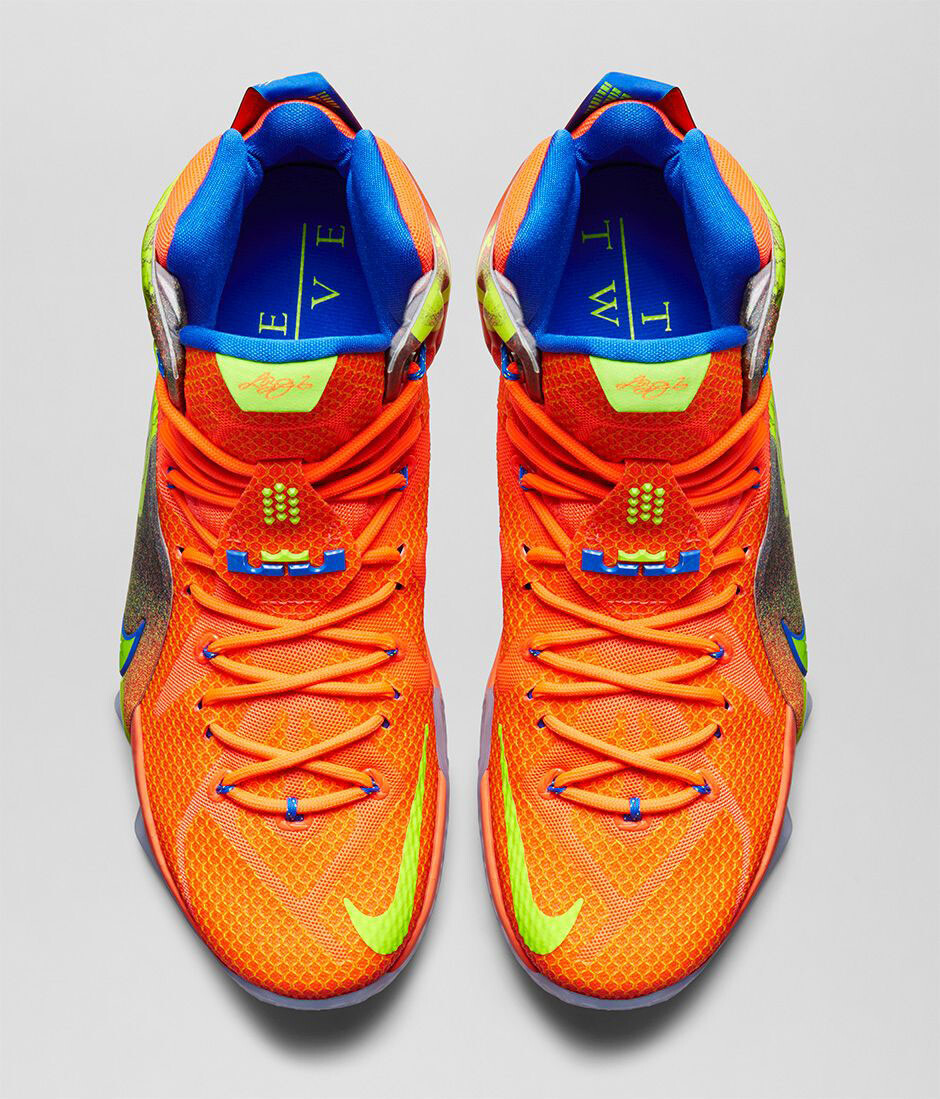 Nike MEN'S Lebron XII 12 SIX MERIDIANS Hyper Crimson Volt